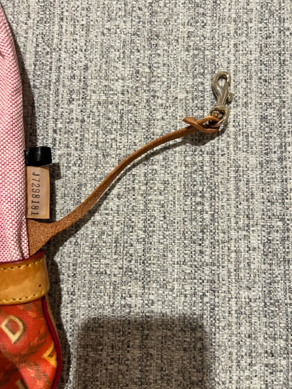 Dooney & Bourke Pink Canvas Heart Logo Tote Bag Leather Trim Anniversary Style - Picture 12 of 16